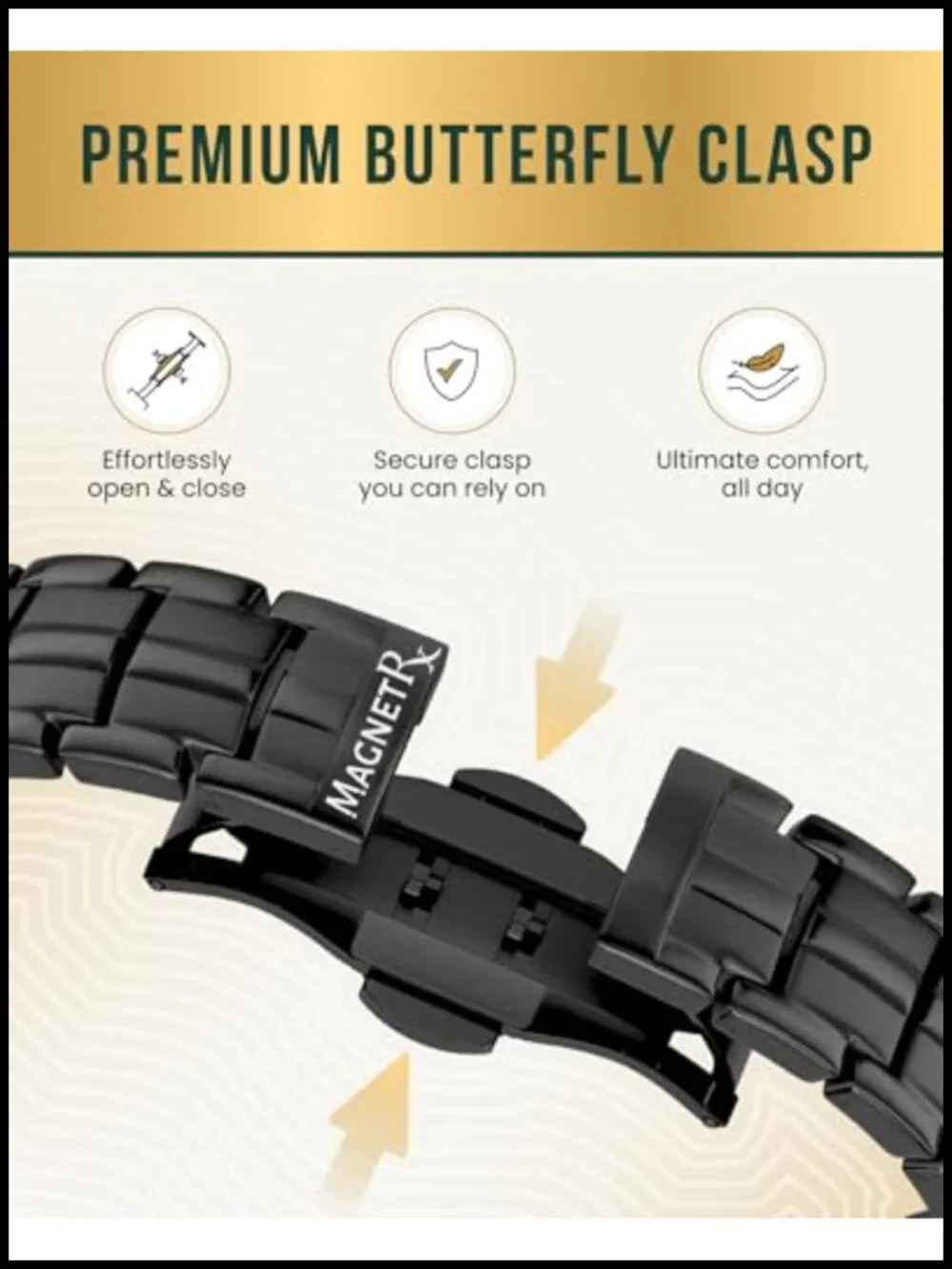 5,000 Gauss Magnetic Bracelet Men Titanium Adjustable Wellness